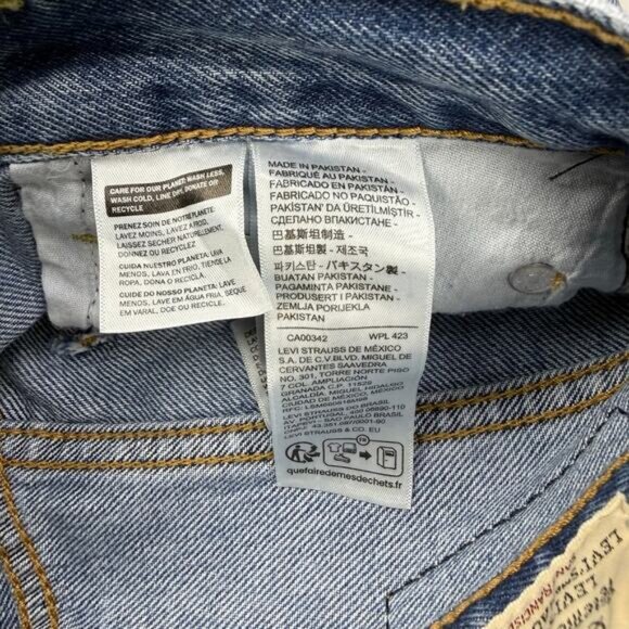 LEVI'S Premium Ribcage Wideleg Jean Size 26 Not The Same Medium Wash - Picture 5 of 11